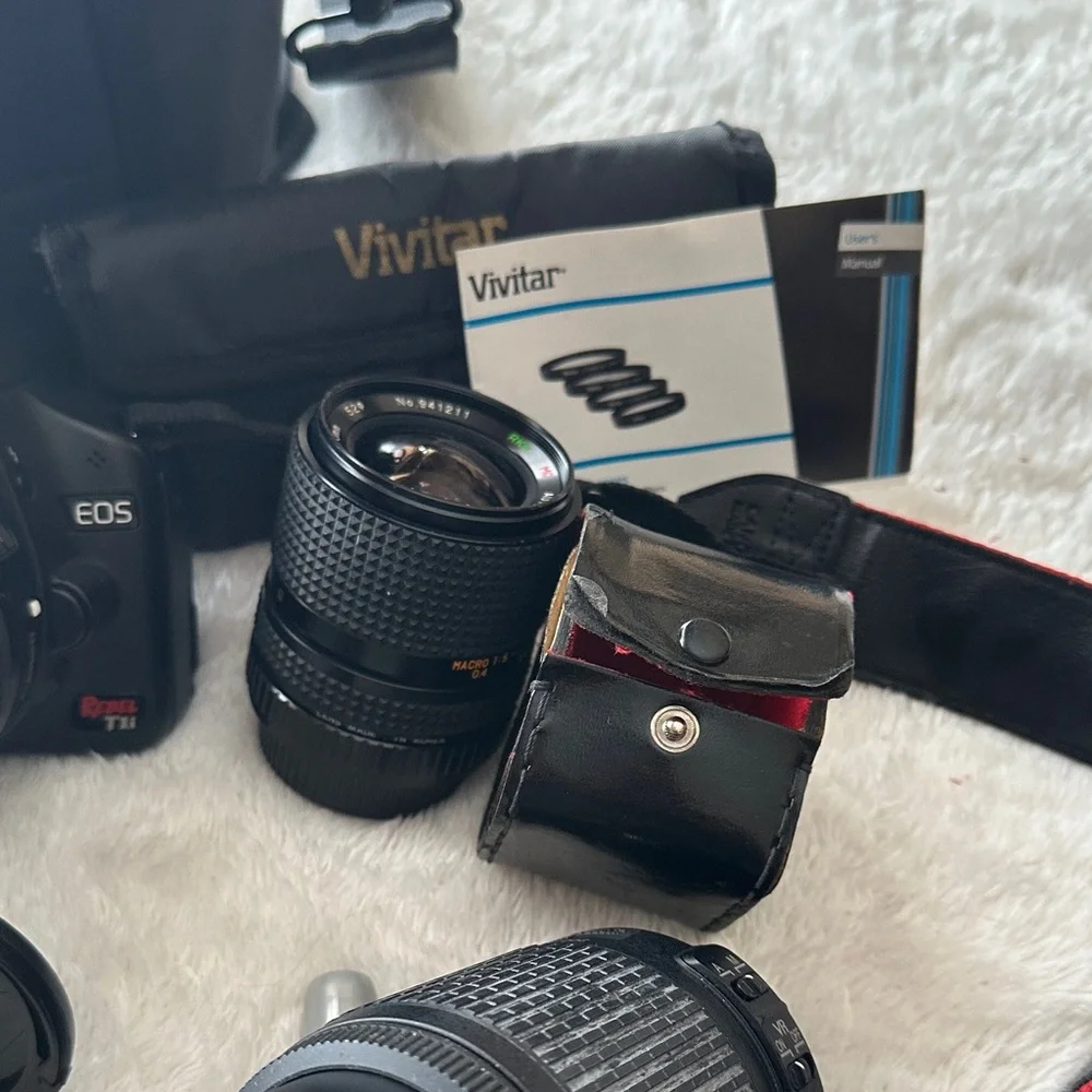 Canon EOS Camera Set with Black Accessories